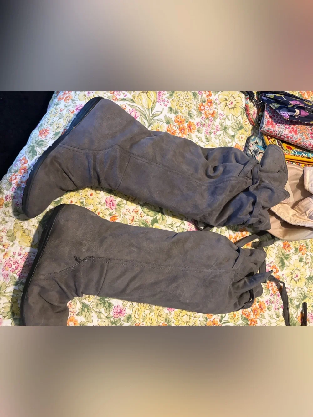 Over-the-Knee Winter Boots - Gray
